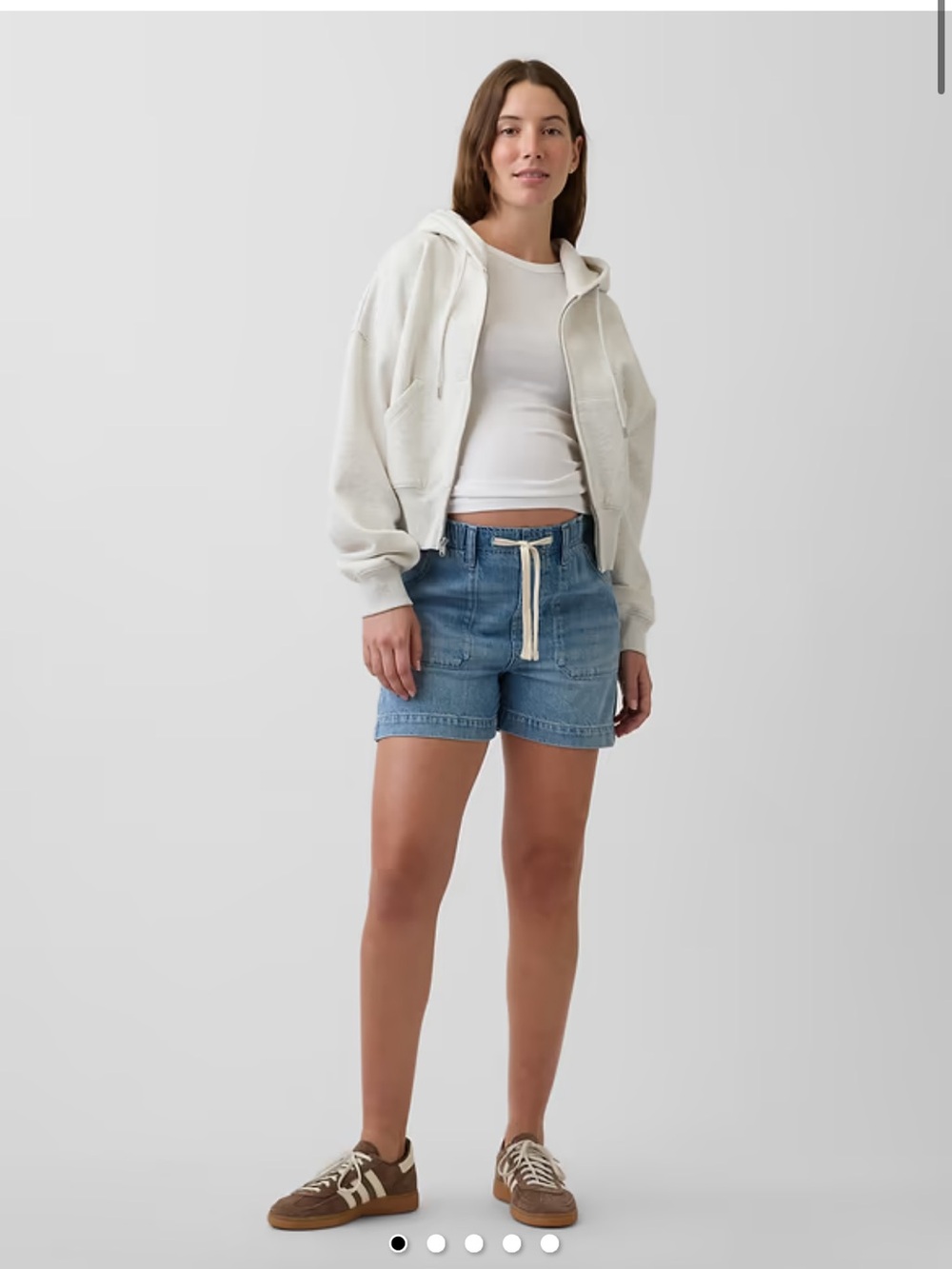 Gap Maternity Full Panel Denim Easy Shorts NWT